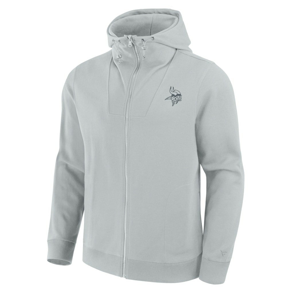 Minnesota Vikings Unisex Front Office Full-Zip Hoodie - Gray Hoodies