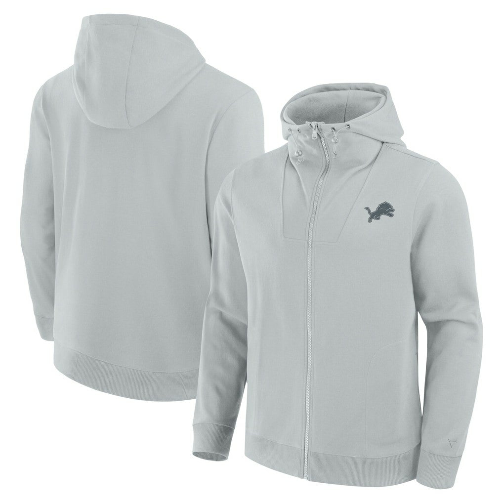 Detroit Lions Unisex Front Office Full-Zip Hoodie - Gray Hoodies