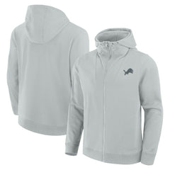 Detroit Lions Unisex Front Office Full-Zip Hoodie - Gray Hoodies