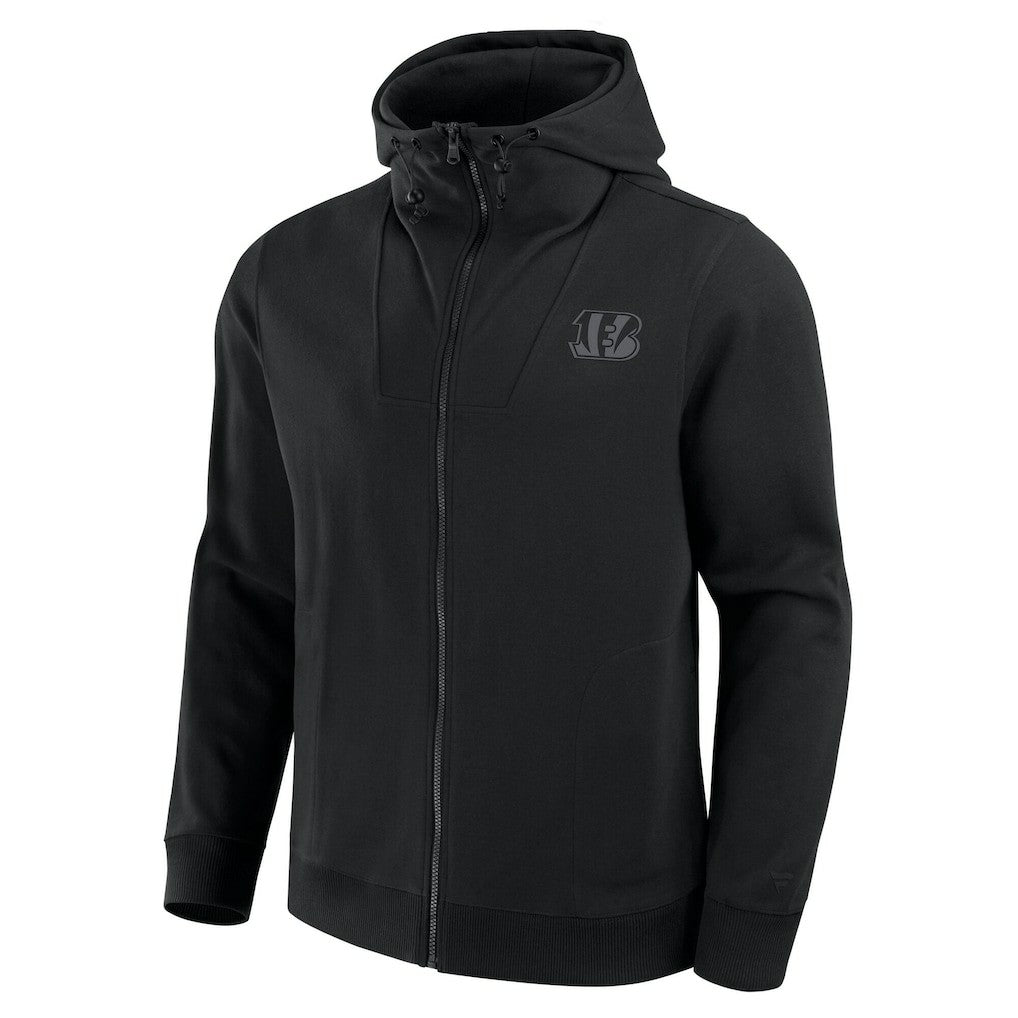 Cincinnati Bengals Unisex Front Office Full-Zip Hoodie - Black Hoodies