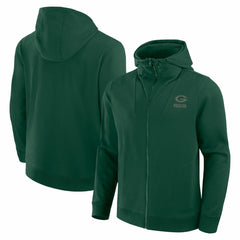 Green Bay Packers Unisex Front Office Full-Zip Hoodie - Green Hoodies