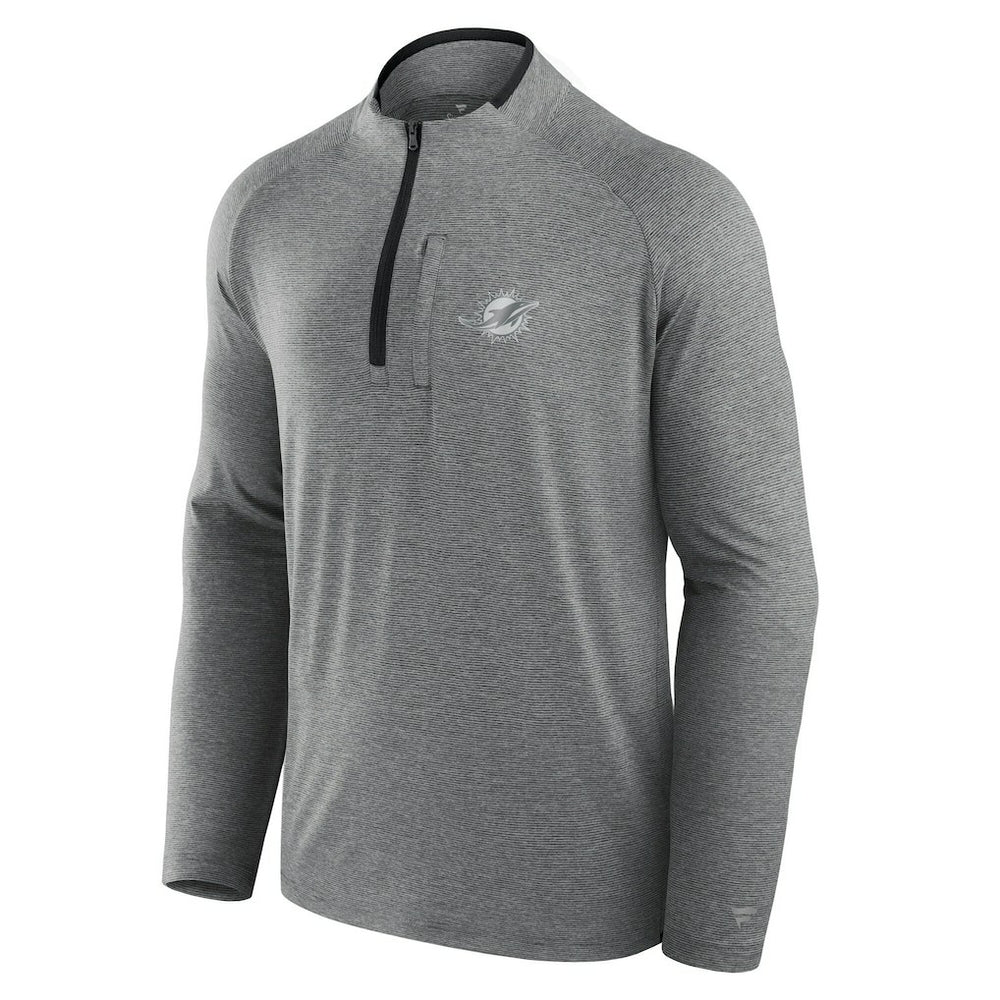 Miami Dolphins Unisex Front Office Performance Primary Quarter-Zip Jacket - Charcoal Jackets