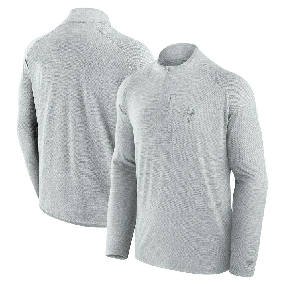 Minnesota Vikings Unisex Front Office Performance Primary Quarter-Zip Jacket - Gray Jackets