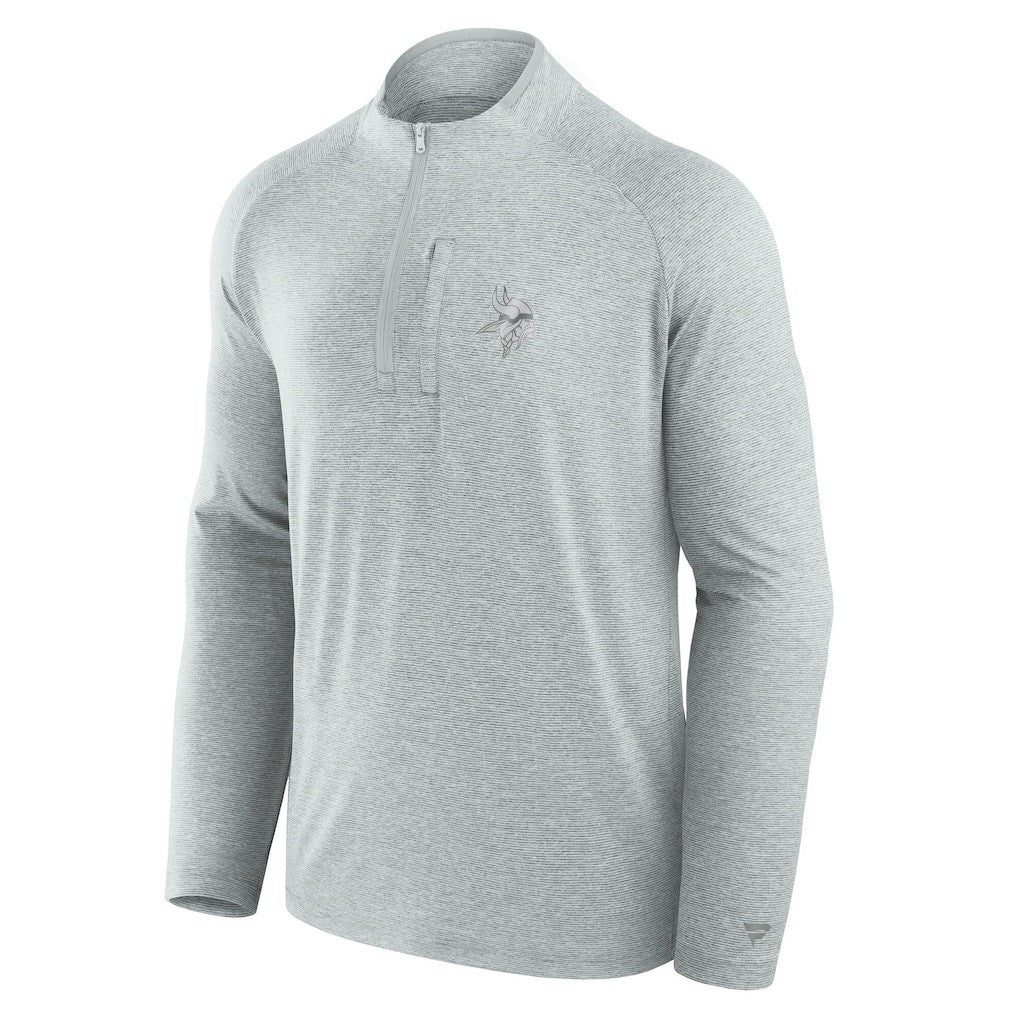 Minnesota Vikings Unisex Front Office Performance Primary Quarter-Zip Jacket - Gray Jackets