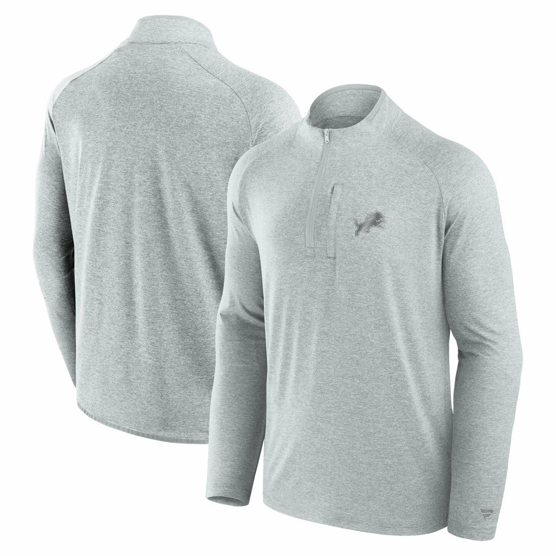 Detroit Lions Unisex Front Office Performance Primary Quarter-Zip Jacket - Gray Jackets