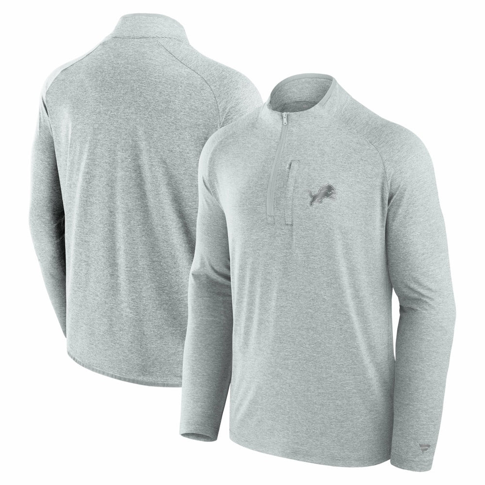 Detroit Lions Unisex Front Office Performance Primary Quarter-Zip Jacket - Gray Jackets