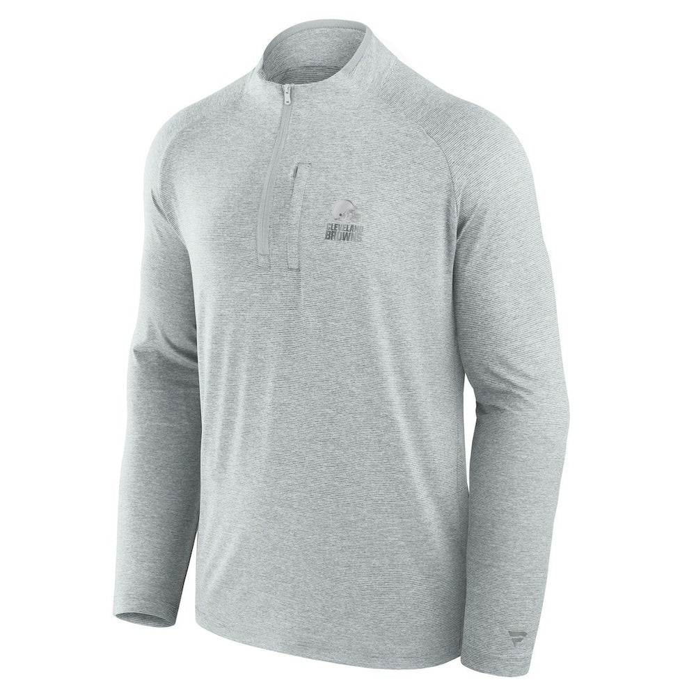 Cleveland Browns Unisex Front Office Performance Primary Quarter-Zip Jacket - Gray Jackets