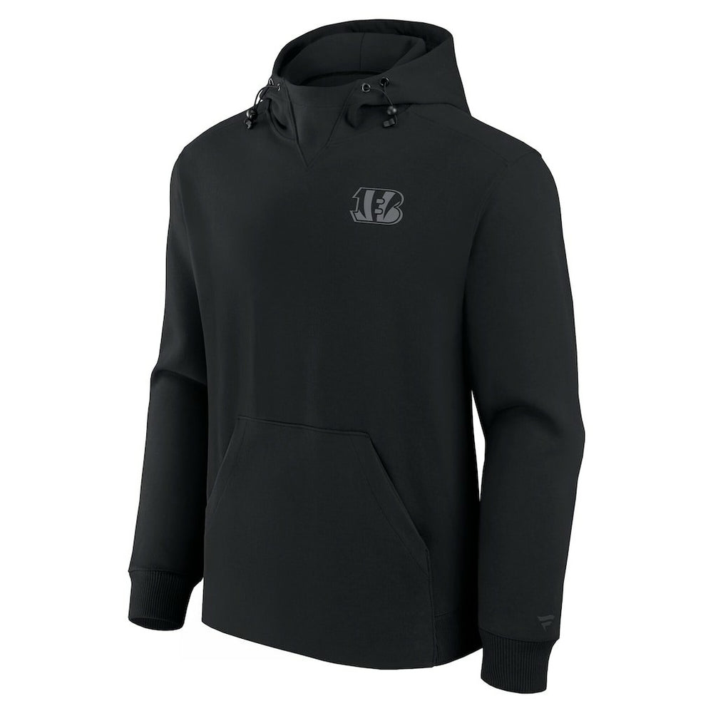 Cincinnati Bengals Unisex Front Office Tonal Tri-Blend Pullover Hoodie - Black Hoodies