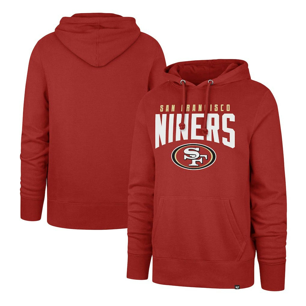San Francisco 49ers '47 Headline Pullover Hoodie - Scarlet Hoodies