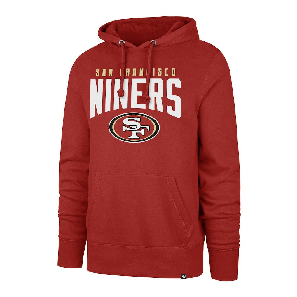San Francisco 49ers '47 Headline Pullover Hoodie - Scarlet Hoodies