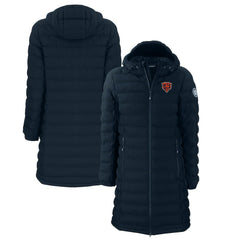 Chicago Bears Cutter & Buck Women's Throwback Logo Mission Ridge Repreve Eco Insulated Full-Zip Puffer Jacket - Navy Jackets