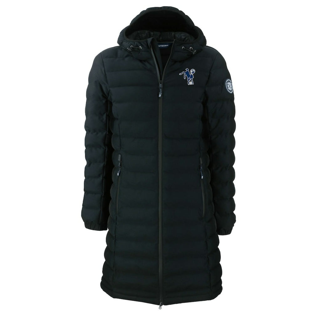 Indianapolis Colts Cutter & Buck Women's Throwback Logo Mission Ridge Repreve Eco Insulated Full-Zip Puffer Jacket - Black Jackets