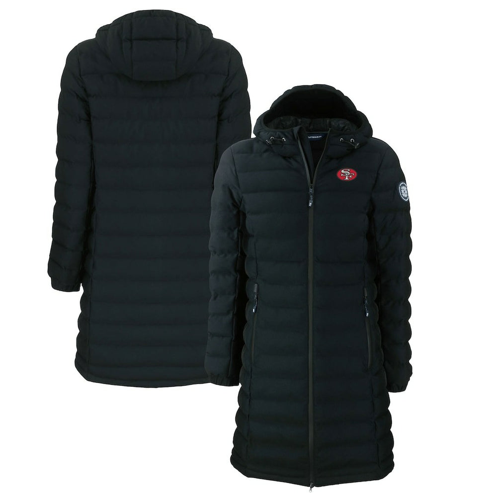 San Francisco 49ers Cutter & Buck Women's Throwback Logo Mission Ridge Repreve Eco Insulated Full-Zip Puffer Jacket - Black Jackets
