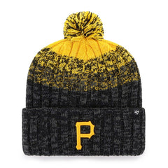 Pittsburgh Pirates '47 Cascade Cuffed Knit Hat with Pom - Black Hats