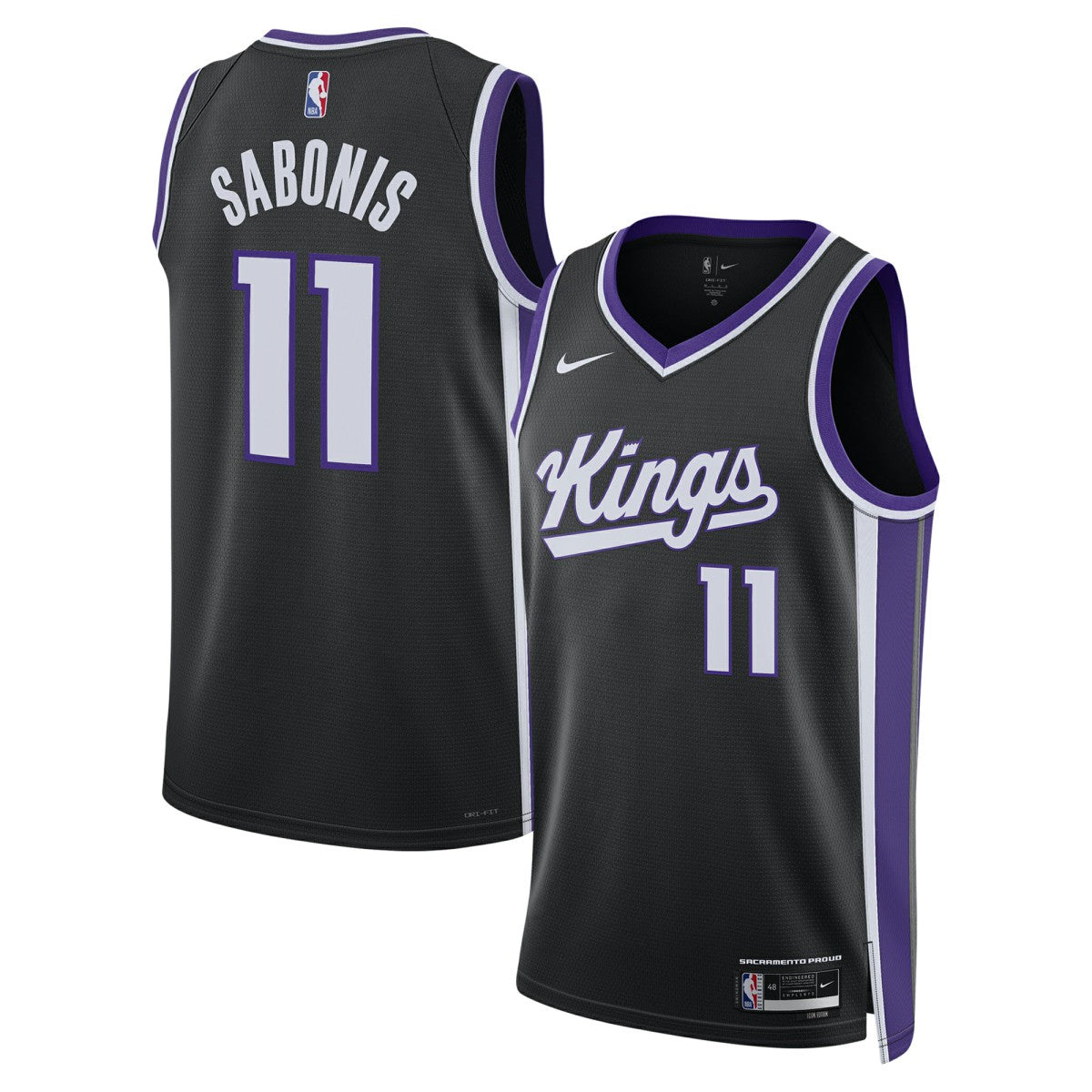 Domantas Sabonis Sacramento Kings Unisex Swingman Player Jersey Icon Edition Black - Nike