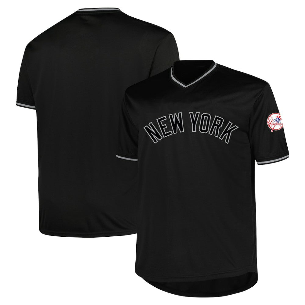 New York Yankees Profile Big & Tall Pop Fashion Jersey - Black Jerseys