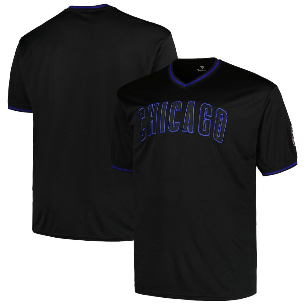 Chicago Cubs Profile Big & Tall Pop Fashion Jersey - Black Jerseys