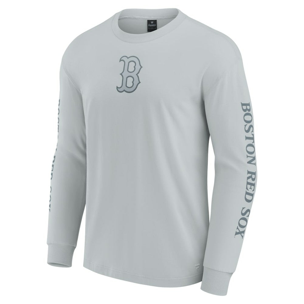 Boston Red Sox Fanatics Elements Strive Long Sleeve T-Shirt - Gray T-shirts