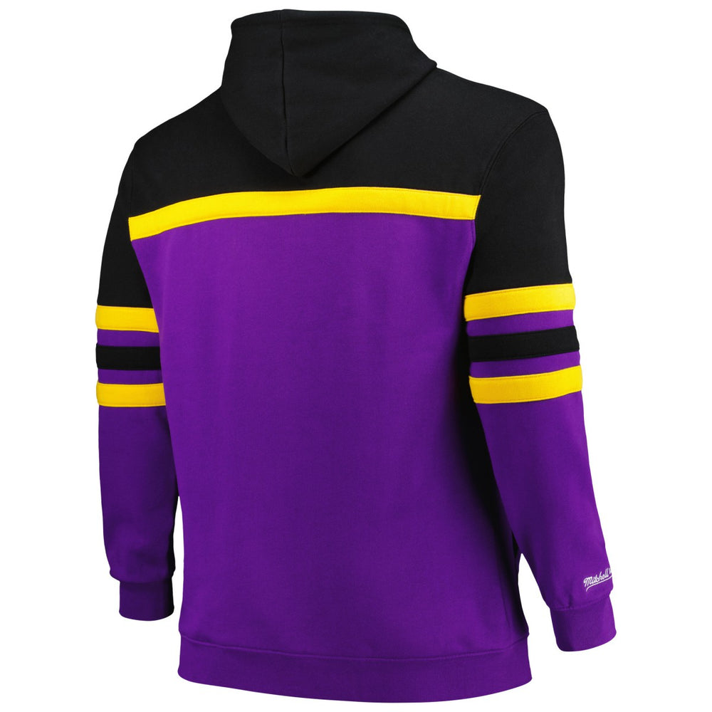 Los Angeles Lakers Big & Tall Hardwood Classics Head Coach Pullover Hoodie Black - Mitchell & Ness
