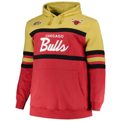 Chicago Bulls Big & Tall Hardwood Classics Head Coach Pullover Hoodie Red - Mitchell & Ness