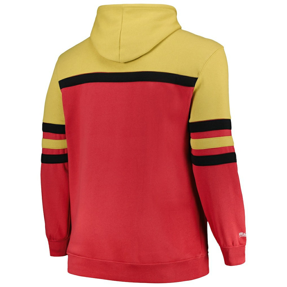 Chicago Bulls Big & Tall Hardwood Classics Head Coach Pullover Hoodie Red - Mitchell & Ness