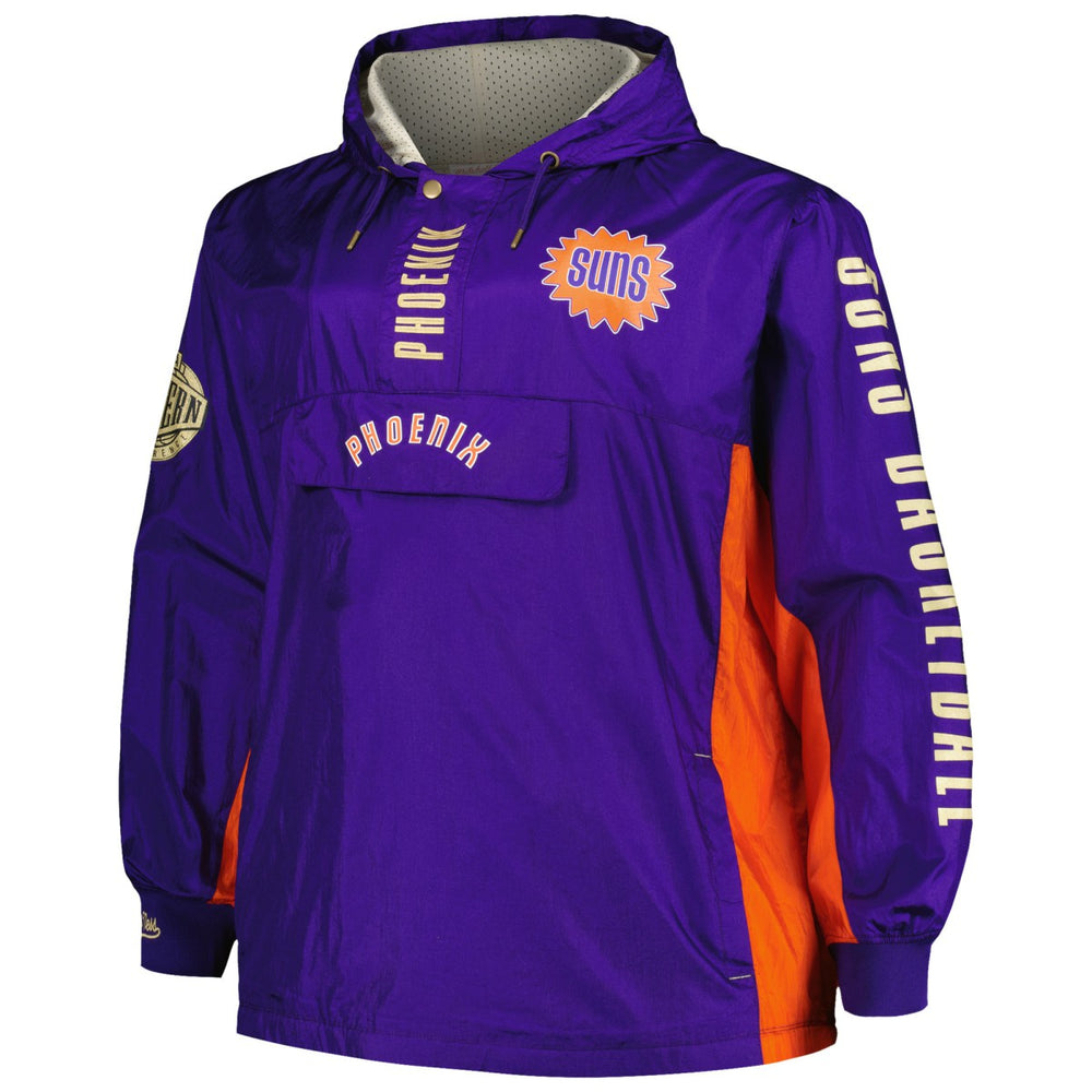 Phoenix Suns Big & Tall Hardwood Classics Team OG 2.0 Anorak Hoodie Quarter-Zip Windbreaker Jacket Purple - Mitchell & Ness