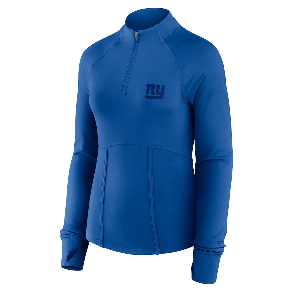 New York Giants Women's Elements Quarter-Zip Jacket - Royal Jackets