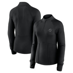 Miami Dolphins Women's Elements Quarter-Zip Jacket - Black Jackets