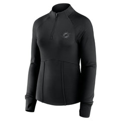 Miami Dolphins Women's Elements Quarter-Zip Jacket - Black Jackets
