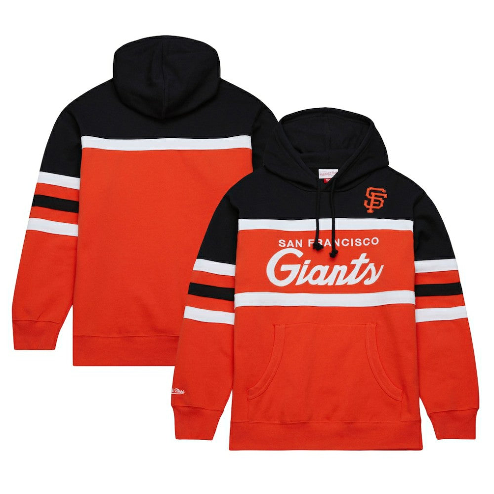 San Francisco Giants Mitchell & Ness Head Coach Pullover Hoodie - Orange/Black Hoodies