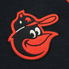 Baltimore Orioles Mitchell & Ness Cooperstown Collection Legendary Raglan Slub Henley 3/4-Sleeve T-Shirt - Black T-shirts