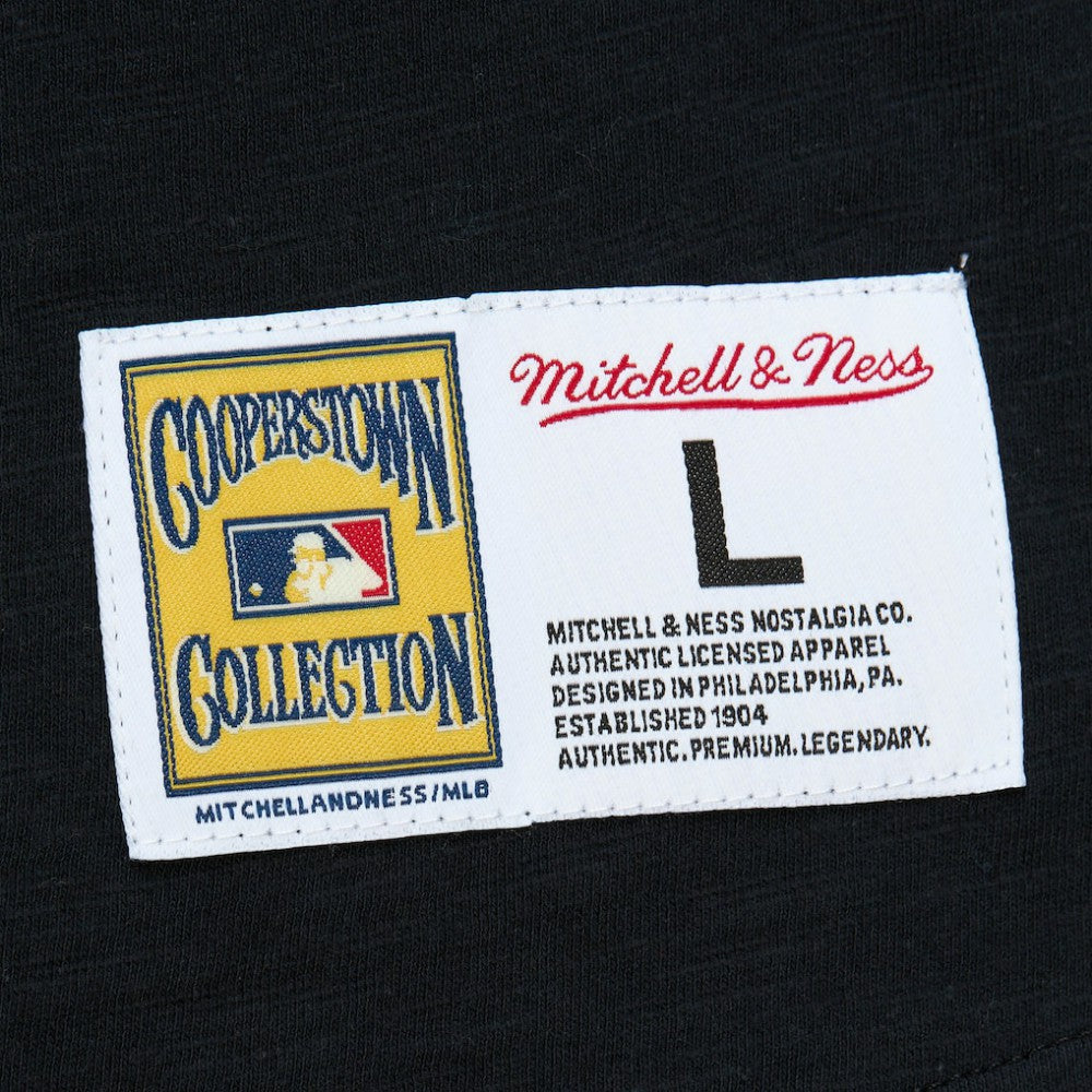 Chicago White Sox Mitchell & Ness Cooperstown Collection Legendary Raglan Slub Henley 3/4-Sleeve T-Shirt - Black T-shirts
