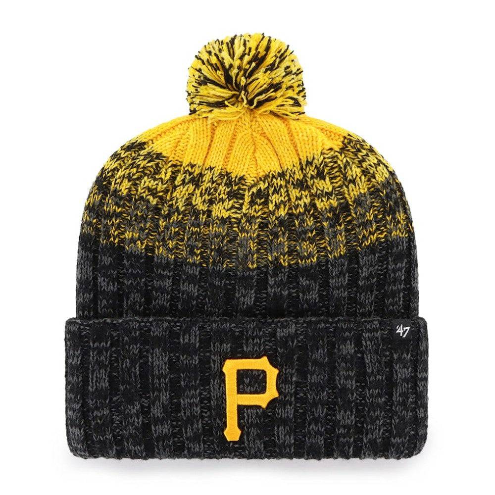 Pittsburgh Pirates '47 Youth Cascade Cuffed Knit Hat with Pom  - Black Hats