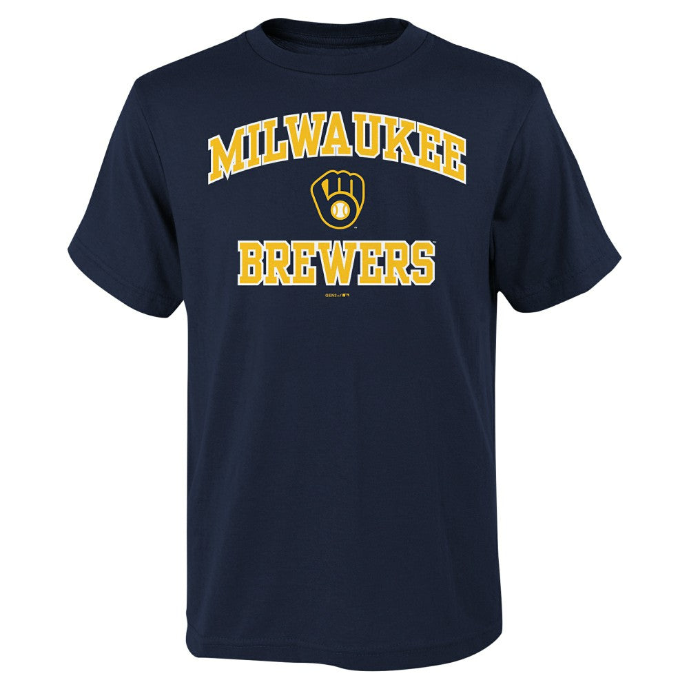 Milwaukee Brewers Youth Heart & Soul T-Shirt - Navy T-shirts