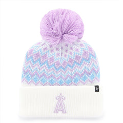 Los Angeles Angels '47 Girls Youth Elsa Cuffed Knit Hat with Pom   - White Hats