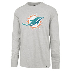 Miami Dolphins '47 Premier Franklin Long Sleeve T-Shirt - Gray T-shirts