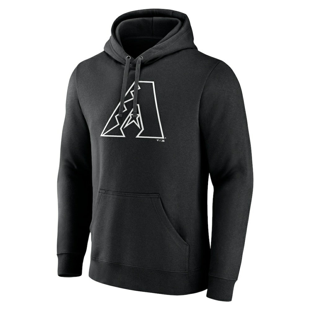 Arizona Diamondbacks Monochrome Personalized Name & Number Pullover Hoodie - Black Hoodies
