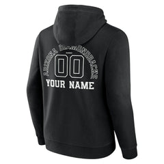 Arizona Diamondbacks Monochrome Personalized Name & Number Pullover Hoodie - Black Hoodies