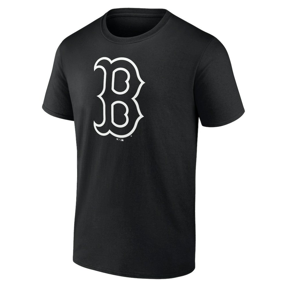Boston Red Sox Monochrome Personalized Name & Number T-Shirt - Black T-shirts