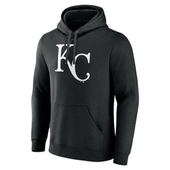 Kansas City Royals Monochrome Personalized Name & Number Pullover Hoodie - Black Hoodies