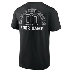 Kansas City Royals Monochrome Personalized Name & Number T-Shirt - Black T-shirts
