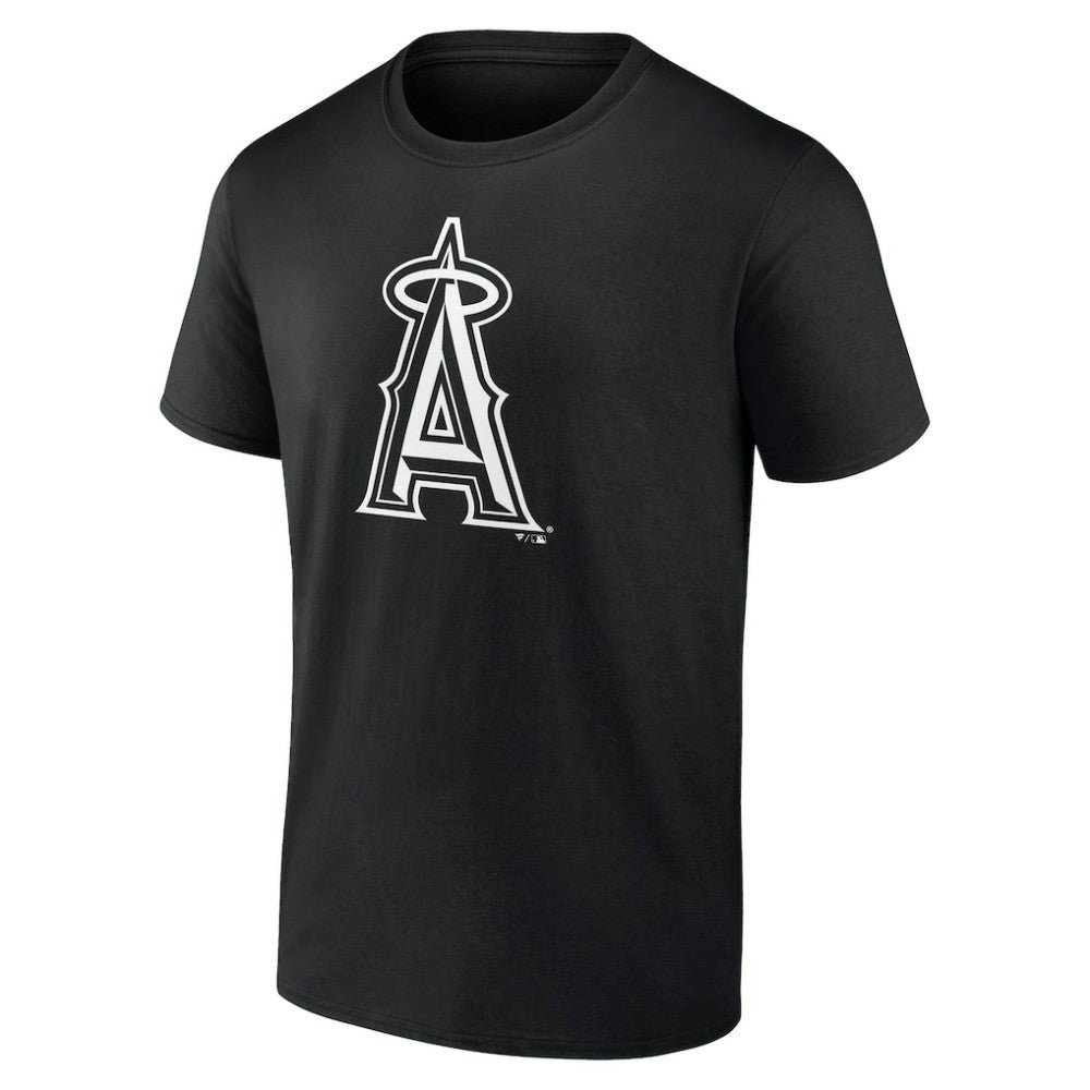 Los Angeles Angels Monochrome Personalized Name & Number T-Shirt - Black T-shirts