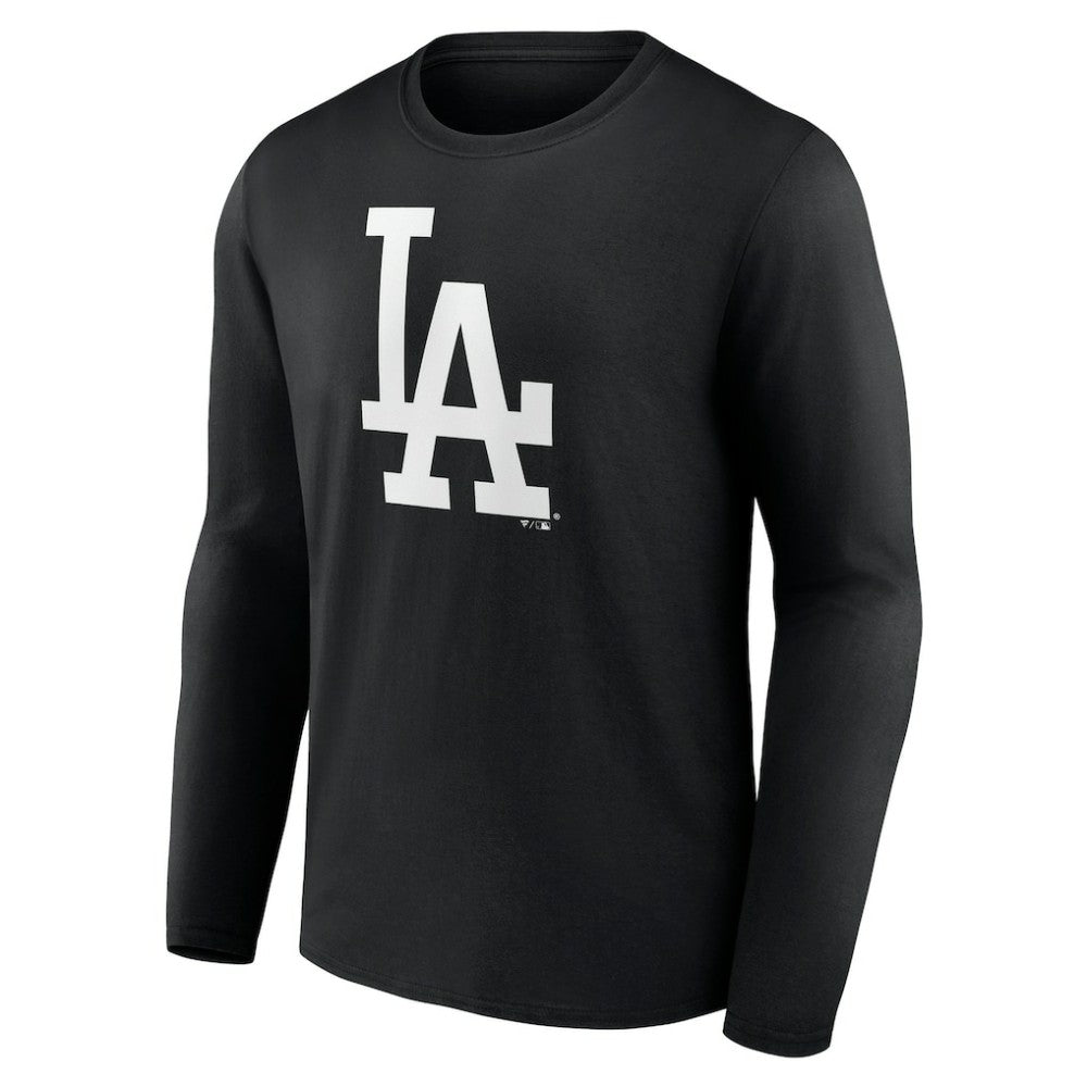 Los Angeles Dodgers Monochrome Personalized Name & Number Long Sleeve T-Shirt - Black T-shirts
