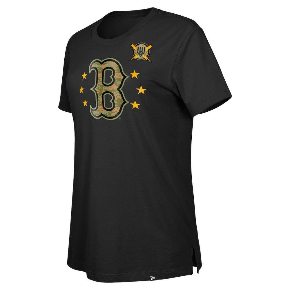 Boston Red Sox New Era Women's Armed Forces Day T-Shirt - Black T-shirts
