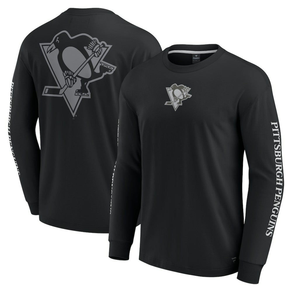 Pittsburgh Penguins Fanatics Elements Strive Long Sleeve T-Shirt - Black | US 201058845