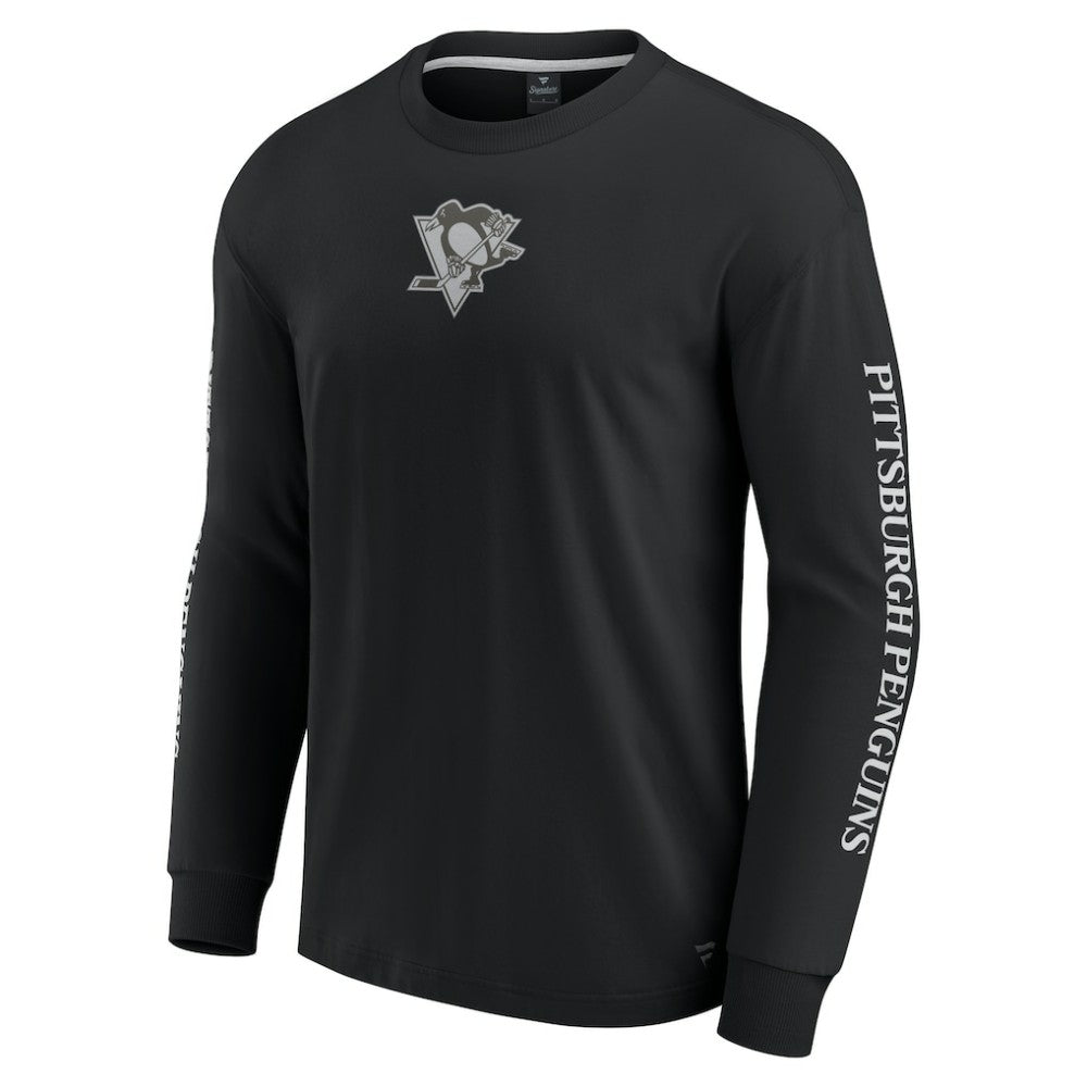 Pittsburgh Penguins Fanatics Elements Strive Long Sleeve T-Shirt - Black | US 201058845