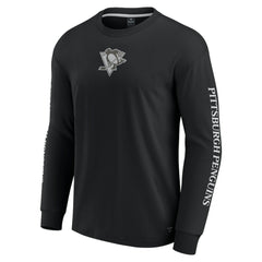 Pittsburgh Penguins Fanatics Elements Strive Long Sleeve T-Shirt - Black | US 201058845