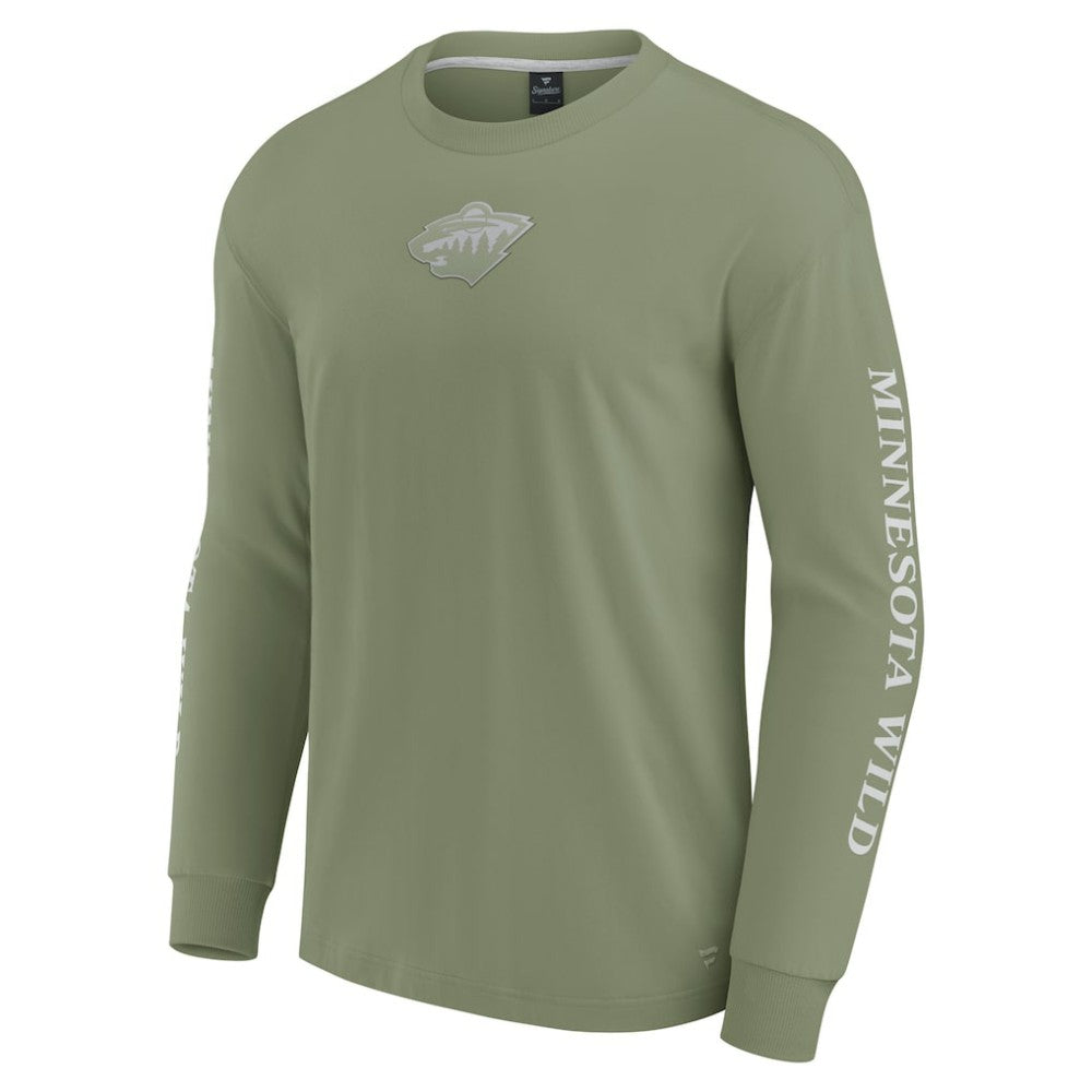 Minnesota Wild Fanatics Elements Strive Long Sleeve T-Shirt - Olive | US 201058846