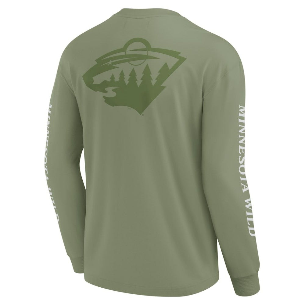 Minnesota Wild Fanatics Elements Strive Long Sleeve T-Shirt - Olive | US 201058846