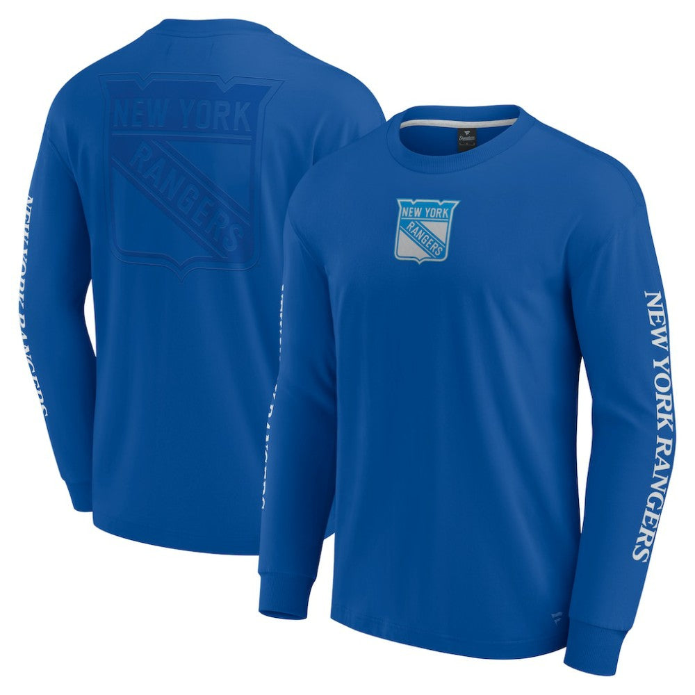 New York Rangers Fanatics Elements Strive Long Sleeve T-Shirt - Blue | US 201058852